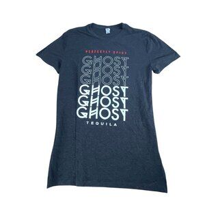 Threadfast Ghost Tequila T-Shirt Mens S Graphic Gray Oversized Gothic Grunge Cas